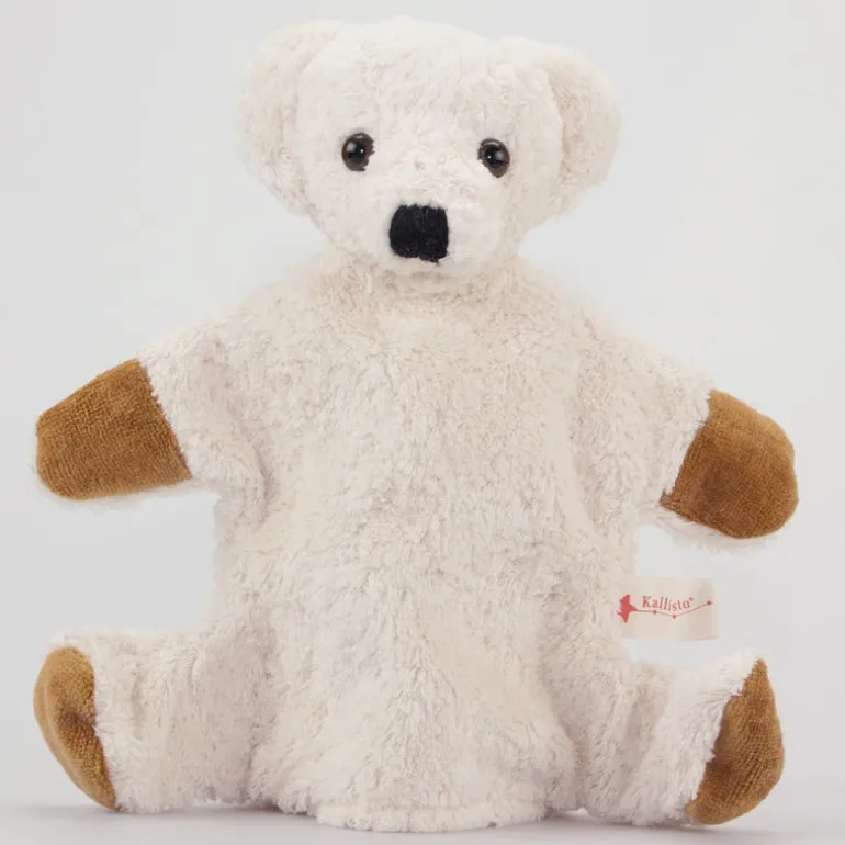 Bär Handpuppe weiß