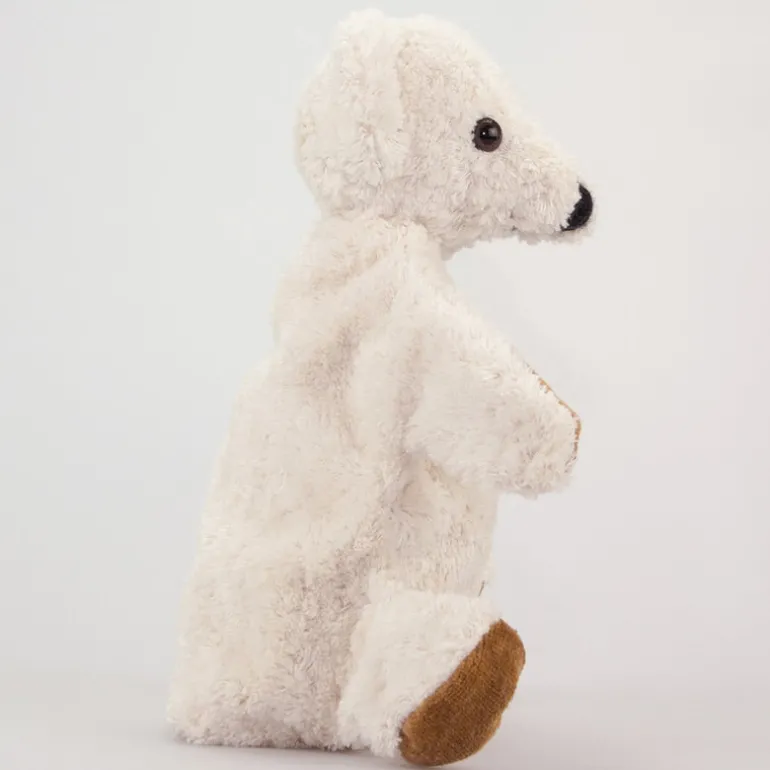Bär Handpuppe weiß