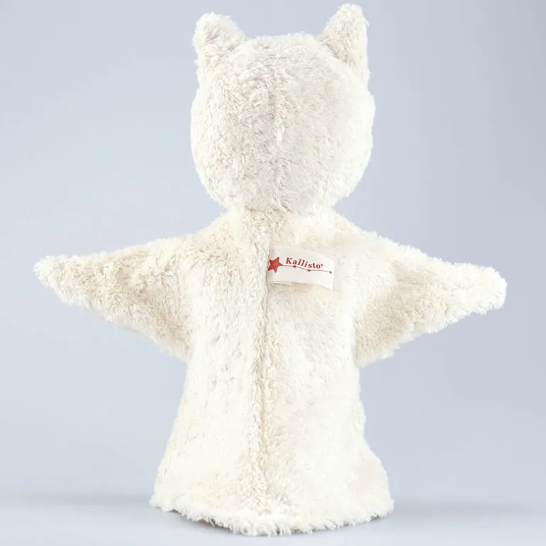 Eule Handpuppe weiß