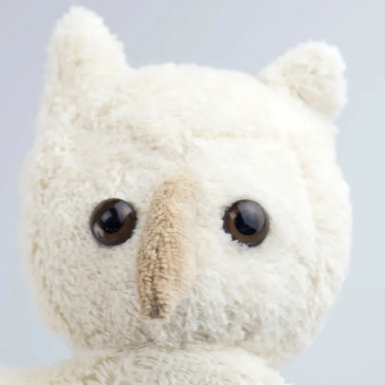 Eule Handpuppe weiß