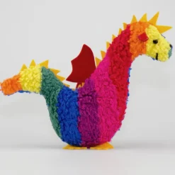 Greifling Drache Regenbogen - ohne Rassel / mit Rassel