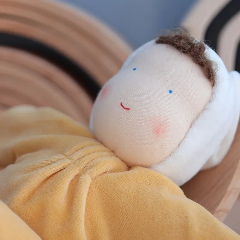 Grimm's Kuschelpuppe gelb - 30cm