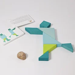 Grimm's Legespielset Tangram türkis