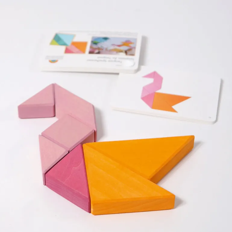 Grimm's Legespielset Tangram rosa-orange
