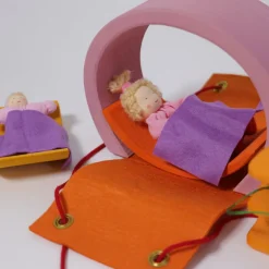 Grimm's Puppen Bauhaus rosaorange
