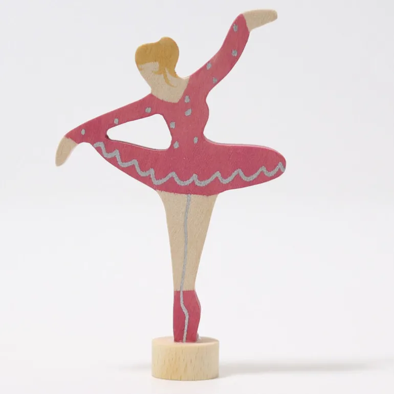 Grimm's Steckfigur Ballerina Rubinrot