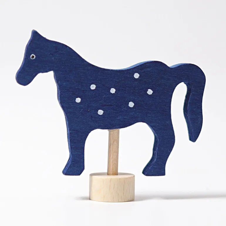 Grimm's Steckfigur Blaues Pferd