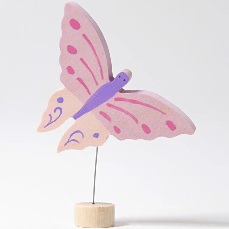 Grimm's Steckfigur Rosa Schmetterling