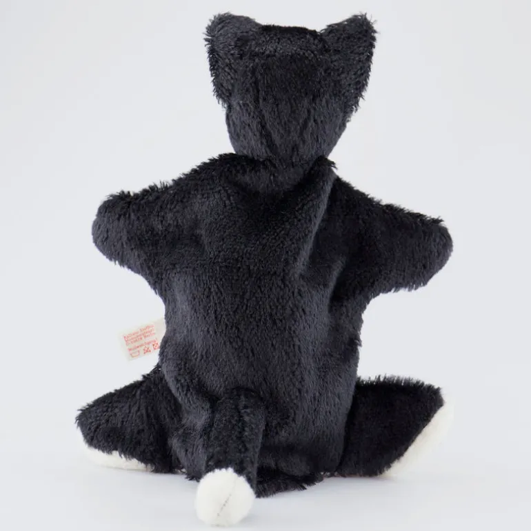 Handpuppe Katze schwarz
