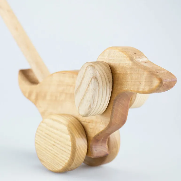 Holz Hund zum Schieben