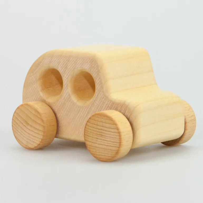 Holzauto rund - 2 Fenster