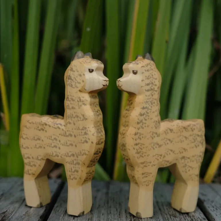 Holzwald Holzfigur Alpaka