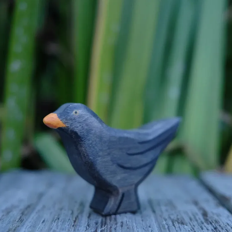 Holzwald Holzfigur Amsel