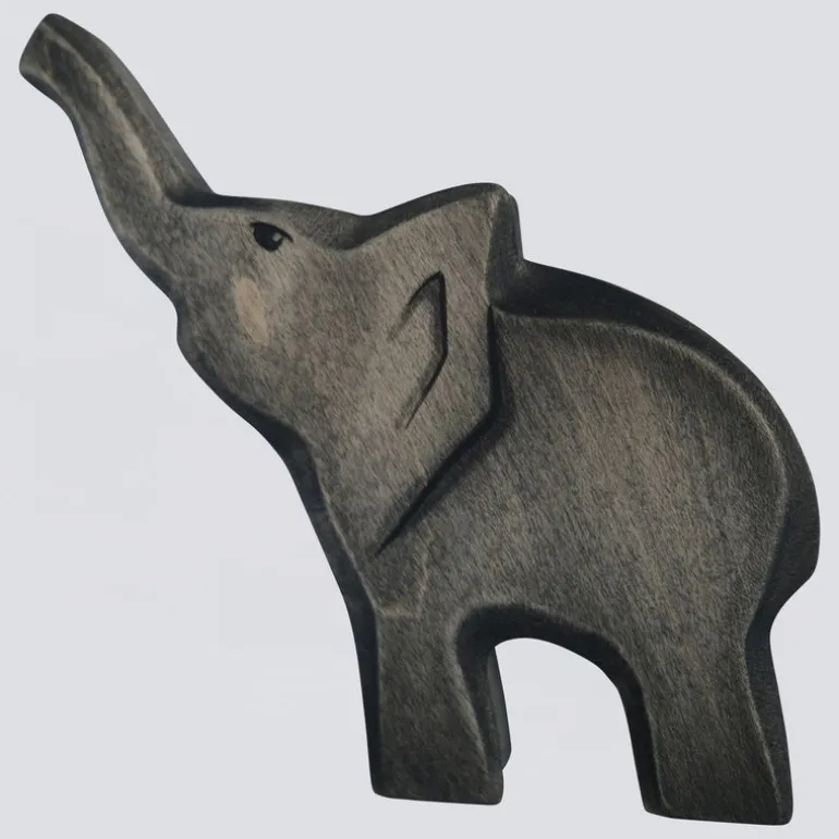 Holzwald Holzfigur Elefant klein