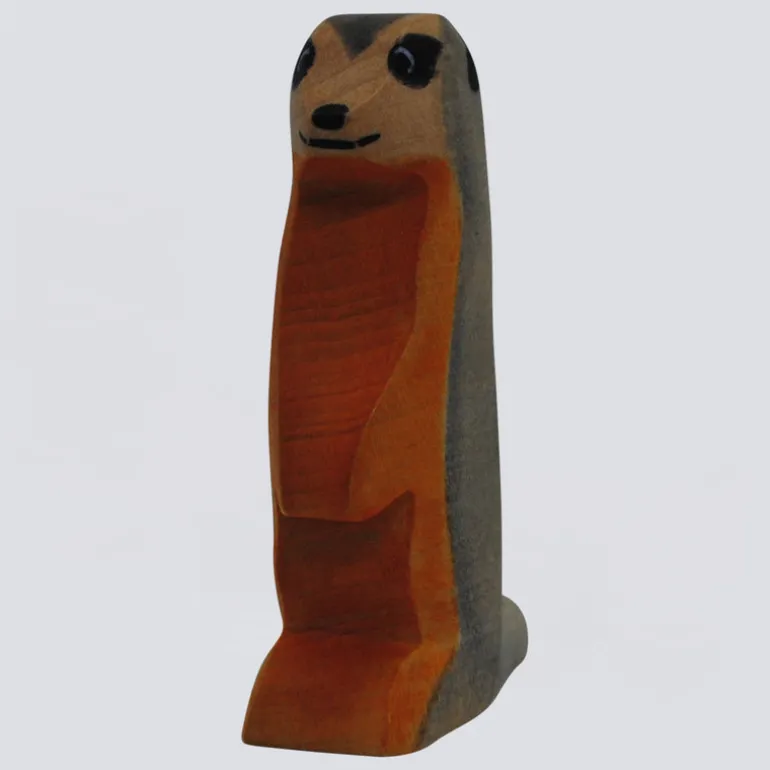 Holzwald Holzfigur Erdmännchen