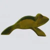 Holzwald Holzfigur Frosch springend