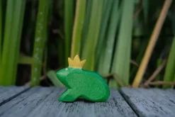 Holzwald Holzfigur Froschkönig