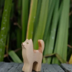 Holzwald Holzfigur Katze Baby