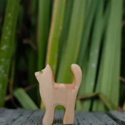 Holzwald Holzfigur Katze Baby