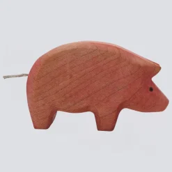 Holzwald Holzfigur Schwein Rüssel unten