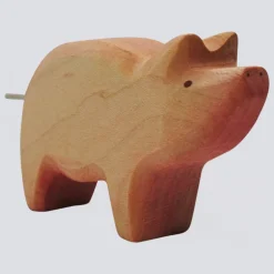 Holzwald Holzfigur Schwein
