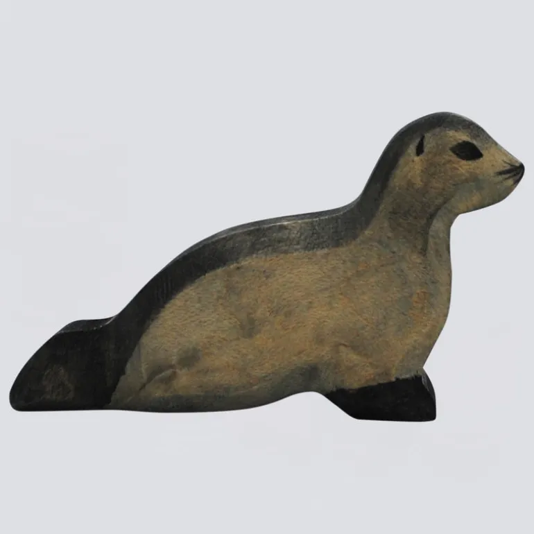 Holzwald Holzfigur Seehund klein