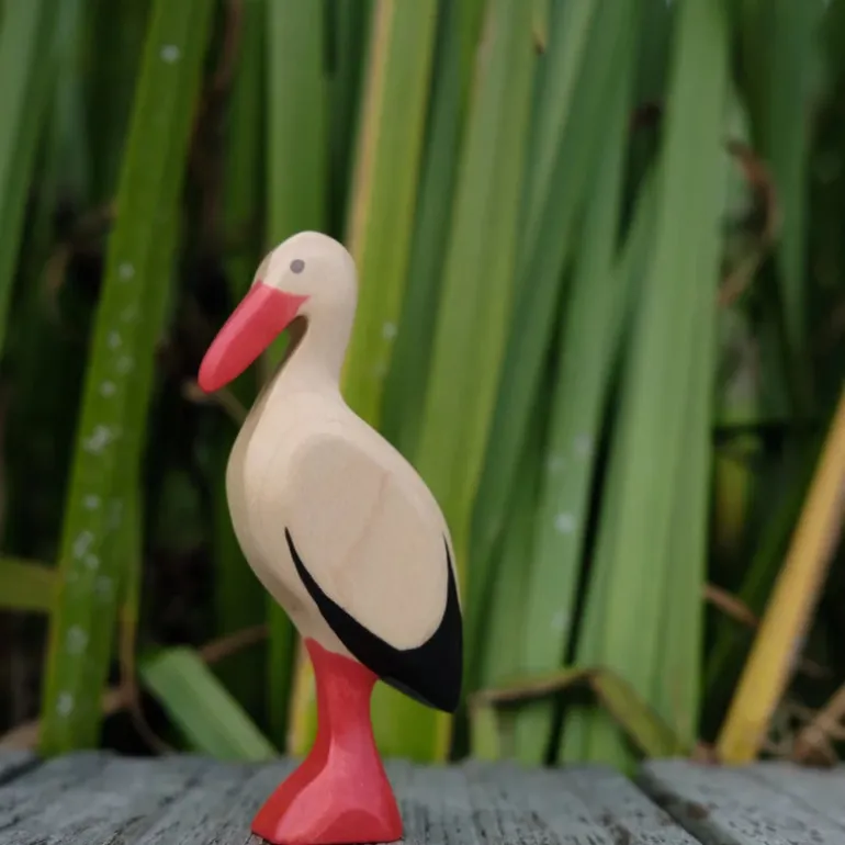 Holzwald Holzfigur Storch