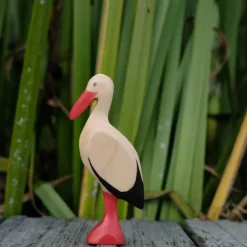 Holzwald Holzfigur Storch