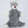 Katze Handpuppe grau