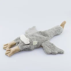 Kuscheltier Gans grau mit Trauben oder Kirschkern-Inlett