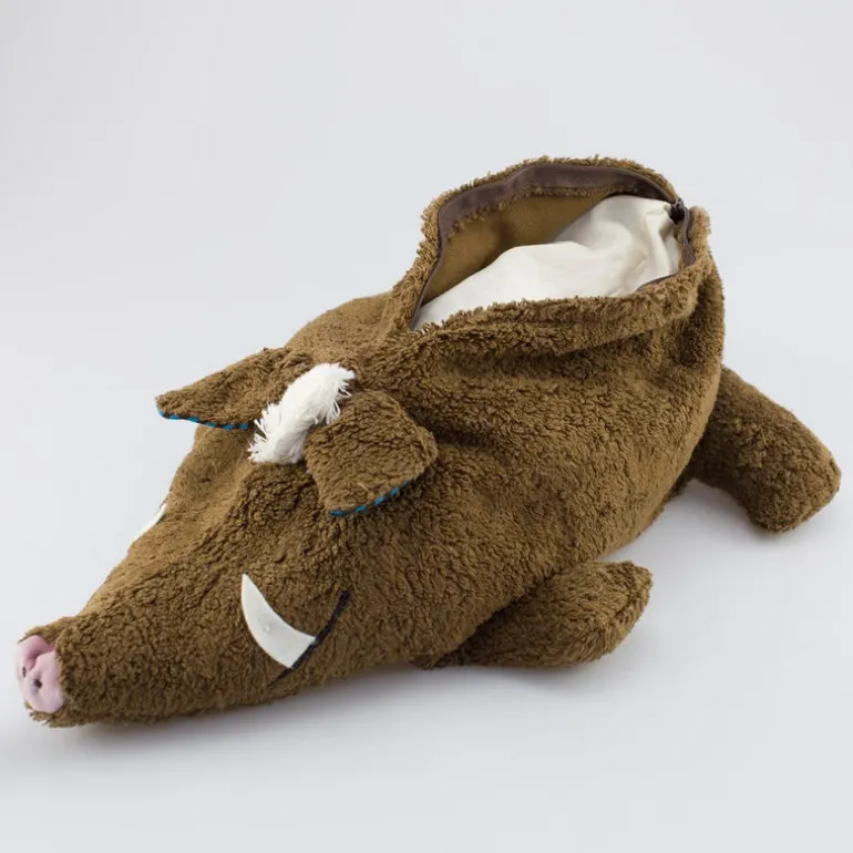 Kuscheltier große Wildsau mit Hirse-Inlett