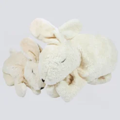 Kuscheltier Hase groß weiß mit Dinkelspreu-Inlett