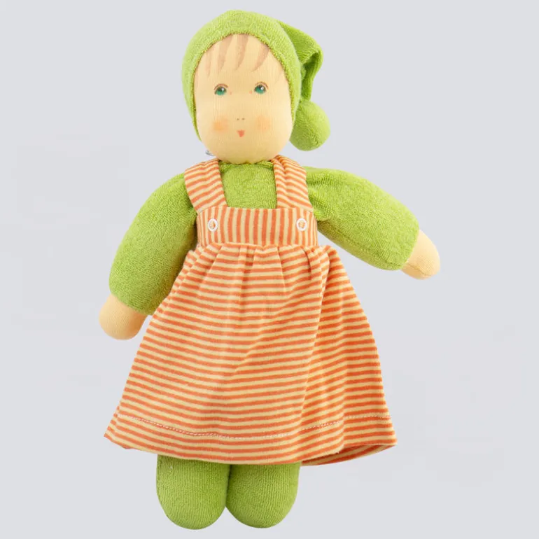 Nanchen Puppe 'Mädel' grün orange - 33 cm