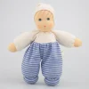 Nanchen Puppe Möpschen blau gestreift - 26 cm