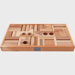 Natürliche Holzbausteine - 54 Stück