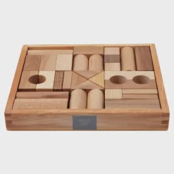 Natürliche Holzbausteine - 30 Stück