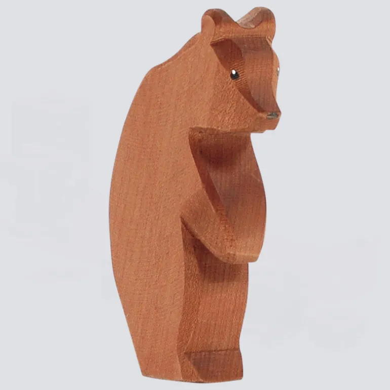 Ostheimer Holzfigur Bär stehend Kopf tief