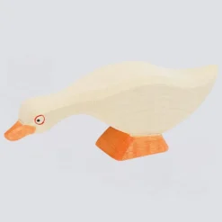 Ostheimer Holzfigur Gans Kopf tief