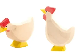 Ostheimer Holzfigur Huhn weiß stehend