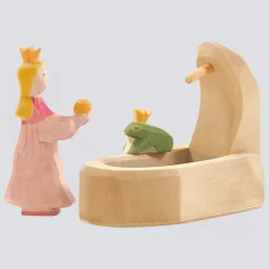Ostheimer Holzfigur Prinzessin für Froschkönig