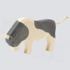Ostheimer Holzfigur Stier schwarz