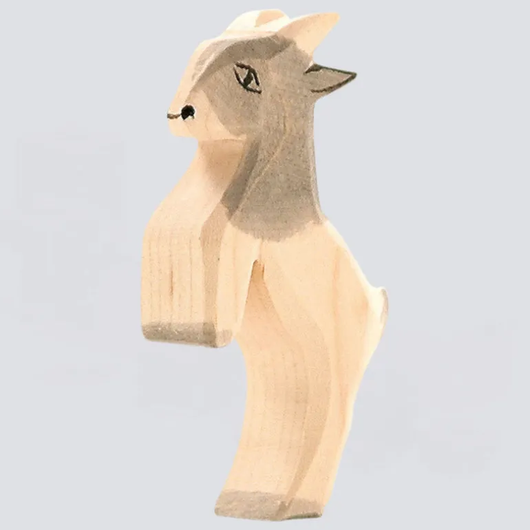 Ostheimer Holzfigur Zicklein springend