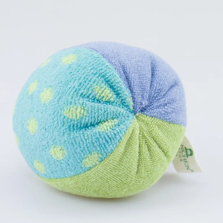 Pünktchenball blau mit Glöckchen