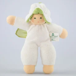 Püppchen Blumenfee natur mit Rassel - 18 cm
