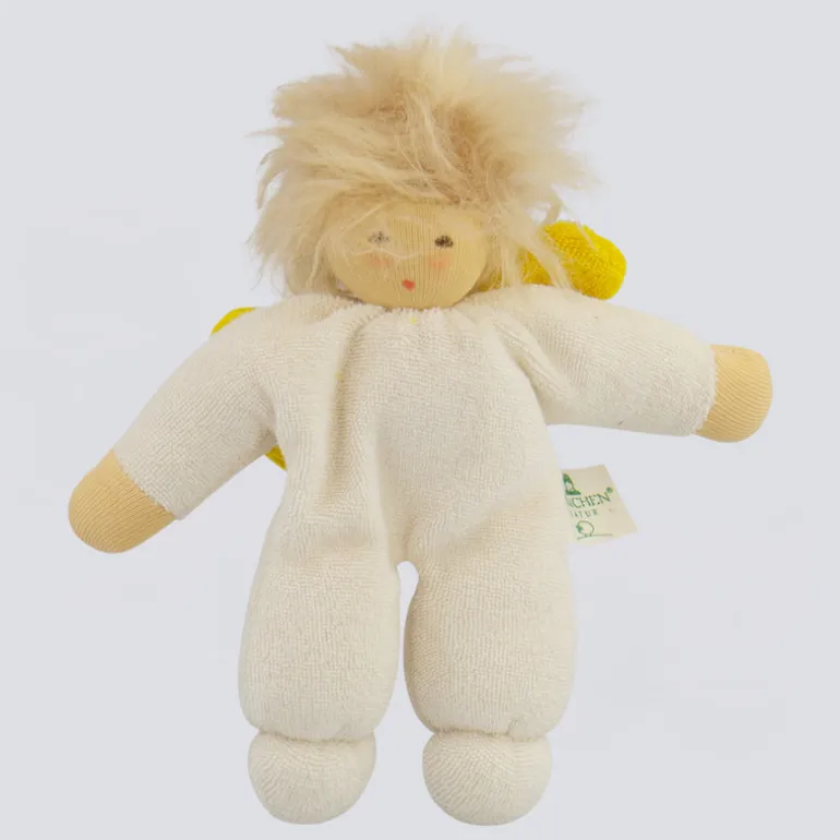 Püppchen Kleiner Engel mit Haaren - 18 cm