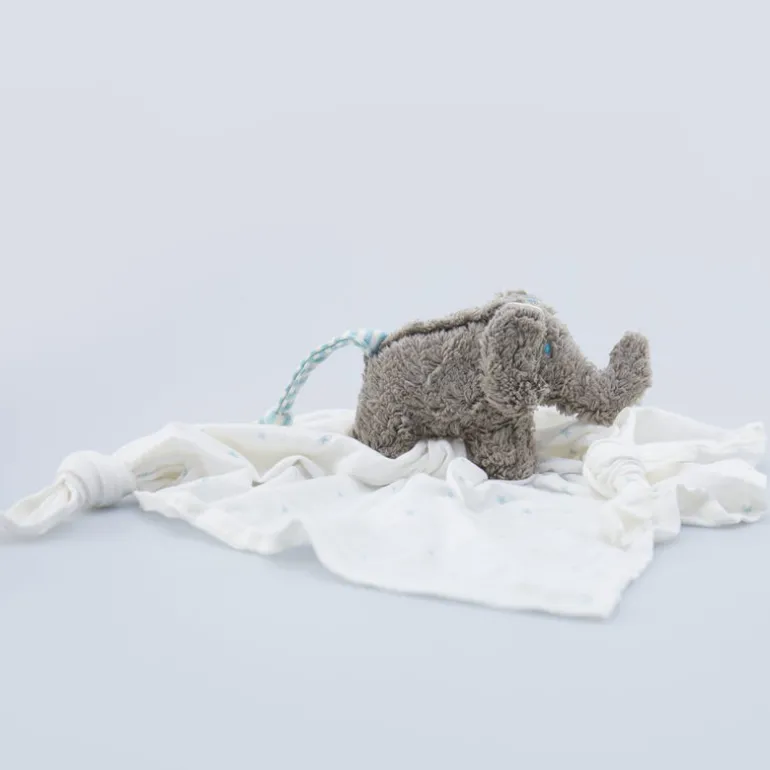 Schmusetuch Elefant blau