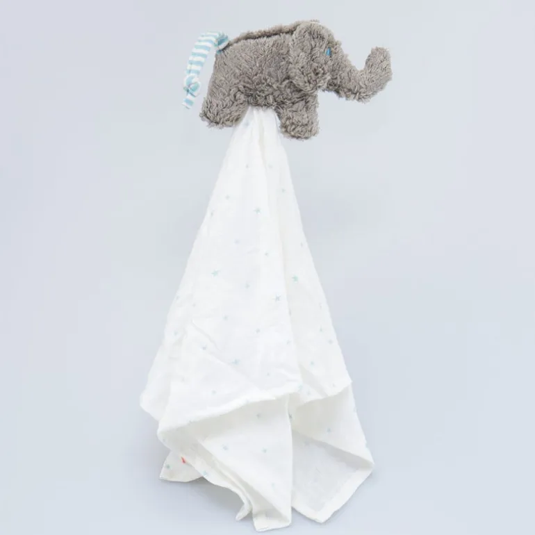 Schmusetuch Elefant blau