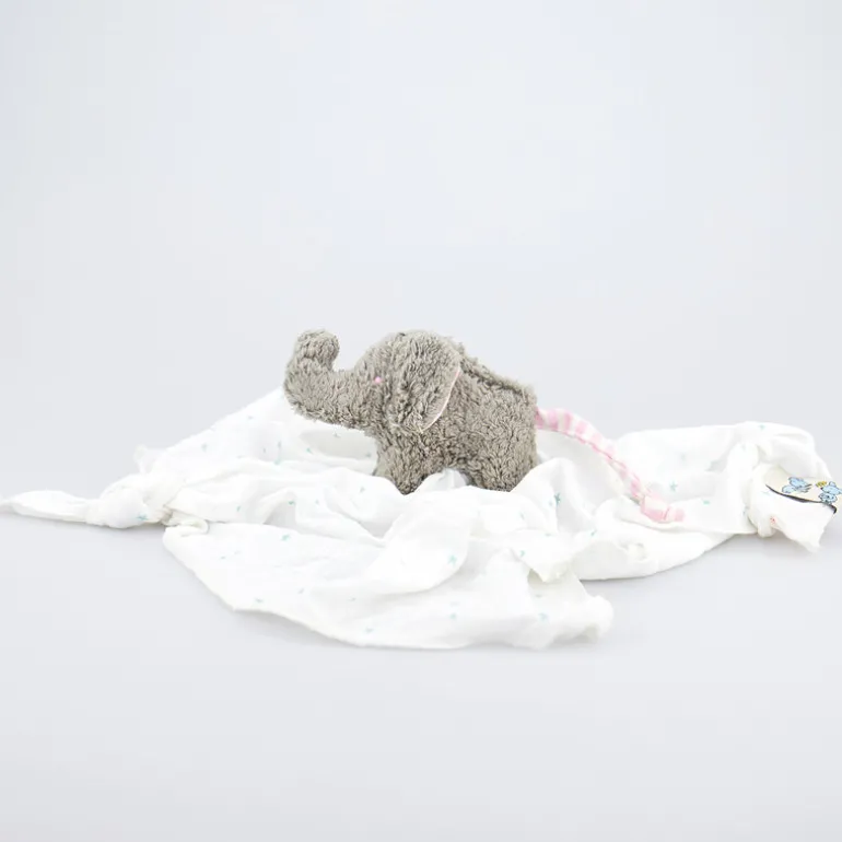 Schmusetuch Elefant rosa