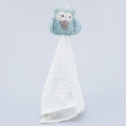 Schmusetuch Eule - eisblau