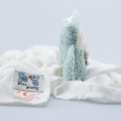 Schmusetuch Eule - eisblau